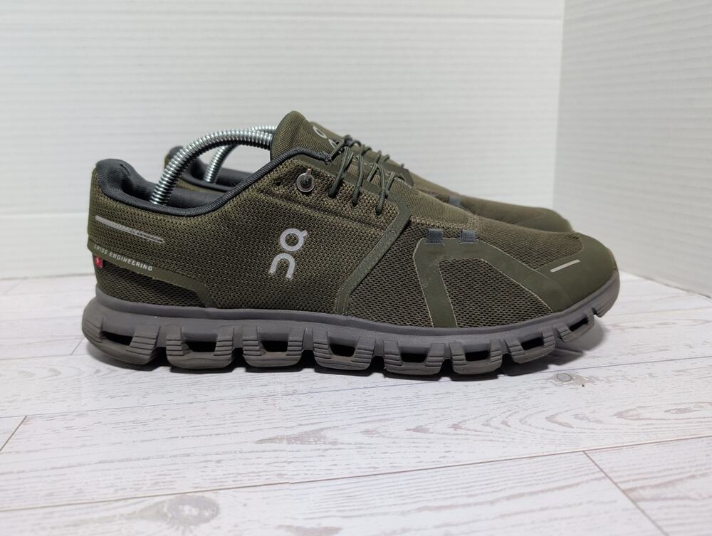 On Cloud 6 Men's Size 10.5 Olive Eclipse Polyester Mesh Athletic Shoes Sneakers